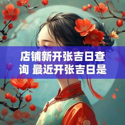 店铺新开张吉日查询 最近开张吉日是哪天