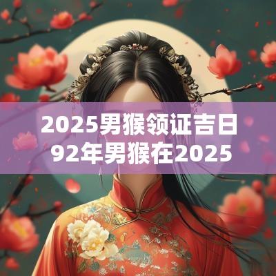 2025男猴领证吉日 92年男猴在2025年结婚吉日