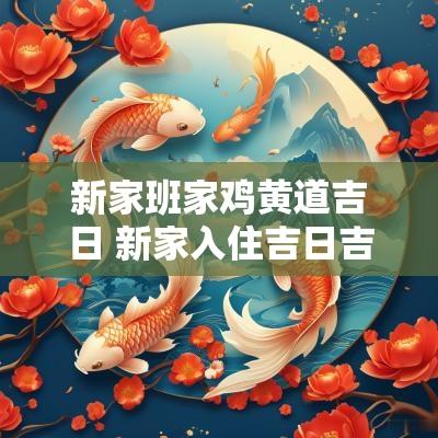 新家班家鸡黄道吉日 新家入住吉日吉时