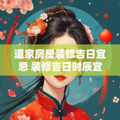 道家房屋装修吉日宜忌 装修吉日时辰宜忌