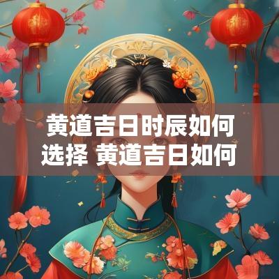 黄道吉日时辰如何选择 黄道吉日如何选择最佳时辰