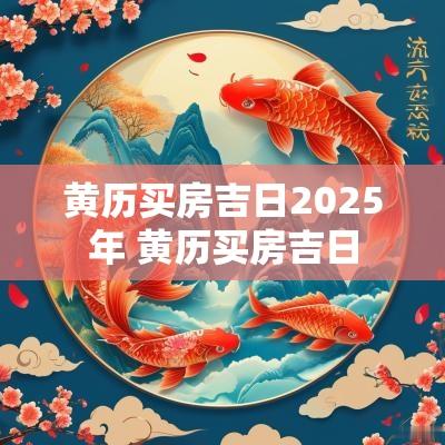 黄历买房吉日2025年 黄历买房吉日