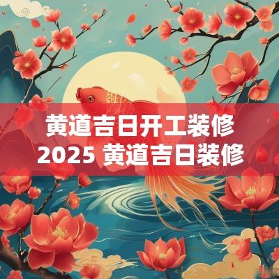 黄道吉日开工装修2025 黄道吉日装修