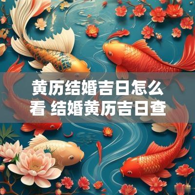 黄历结婚吉日怎么看 结婚黄历吉日查询