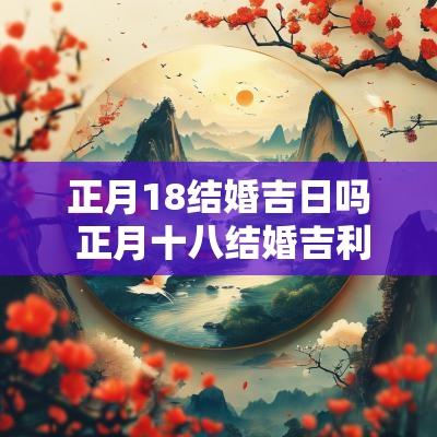 正月18结婚吉日吗 正月十八结婚吉利吗