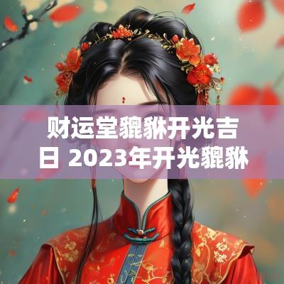 财运堂貔貅开光吉日 2025年开光貔貅的吉日
