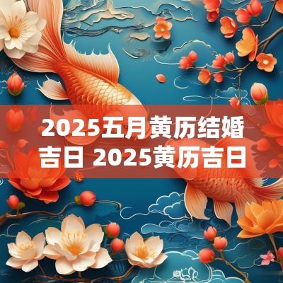 2025五月黄历结婚吉日 2025黄历吉日查询婚嫁