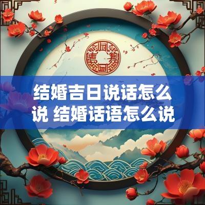 结婚吉日说话怎么说 结婚话语怎么说