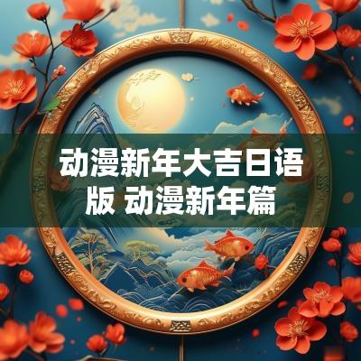 动漫新年大吉日语版 动漫新年篇