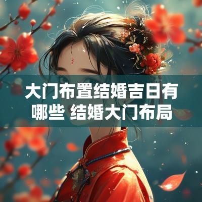 大门布置结婚吉日有哪些 结婚大门布局