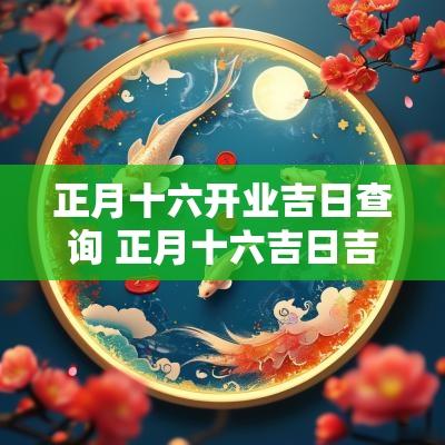 正月十六开业吉日查询 正月十六吉日吉时开工