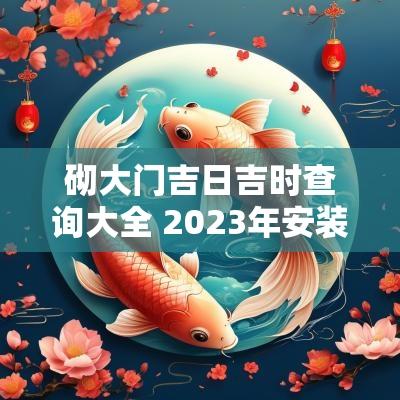 砌大门吉日吉时查询大全 2025年安装大门吉日吉时对照表