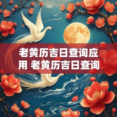 老黄历吉日查询应用 老黄历吉日查询今日