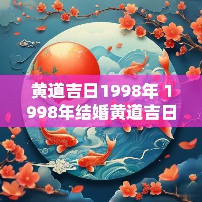 黄道吉日1998年 1998年结婚黄道吉日