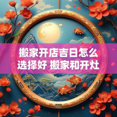 搬家开店吉日怎么选择好 搬家和开灶怎么挑选吉日