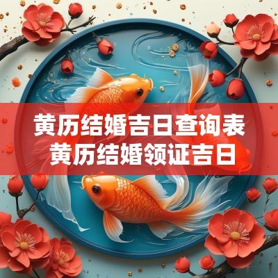 黄历结婚吉日查询表 黄历结婚领证吉日查询