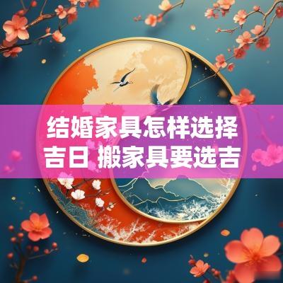 结婚家具怎样选择吉日 搬家具要选吉日吗