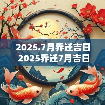2025.7月乔迁吉日 2025乔迁7月吉日