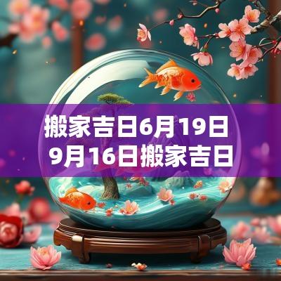 搬家吉日6月19日 9月16日搬家吉日