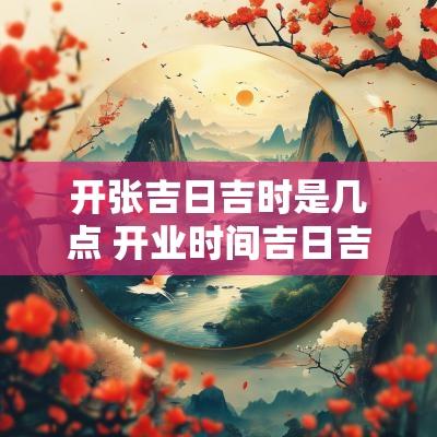 开张吉日吉时是几点 开业时间吉日吉时一览表