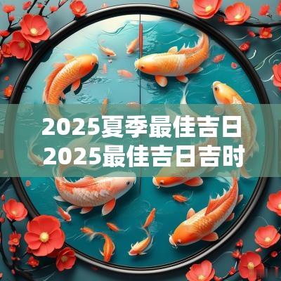 2025夏季最佳吉日 2025最佳吉日吉时