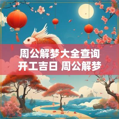 周公解梦大全查询开工吉日 周公解梦开工大吉顺口溜