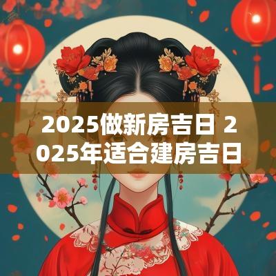 2025做新房吉日 2025年适合建房吉日