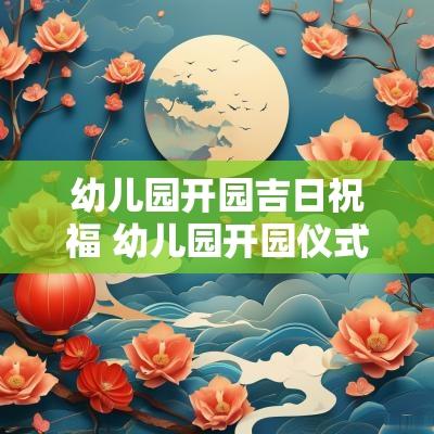 幼儿园开园吉日祝福 幼儿园开园仪式及祝福