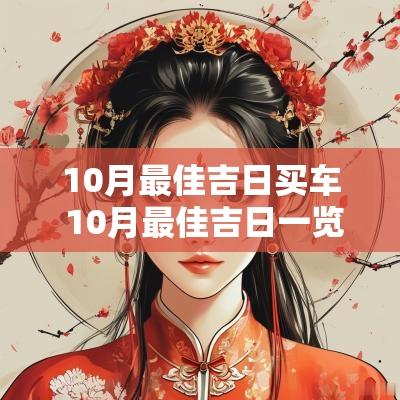 10月最佳吉日买车 10月最佳吉日一览表