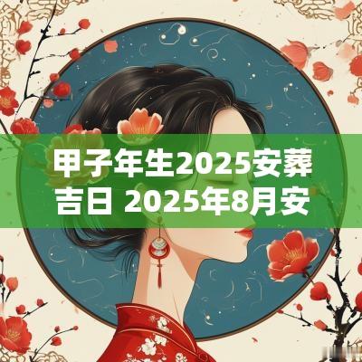 甲子年生2025安葬吉日 2025年8月安葬吉日
