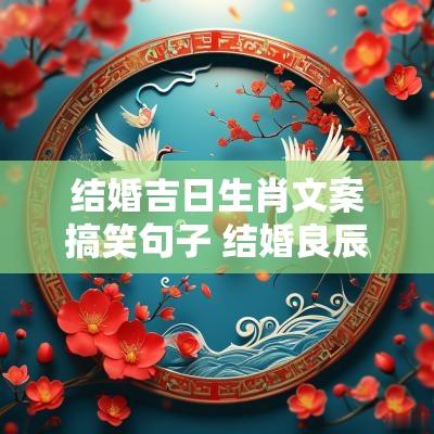 结婚吉日生肖文案搞笑句子 结婚良辰吉日祝福文案