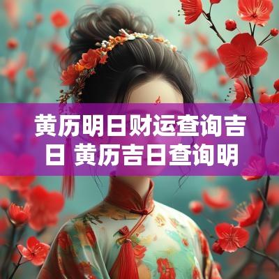 黄历明日财运查询吉日 黄历吉日查询明日鼠运