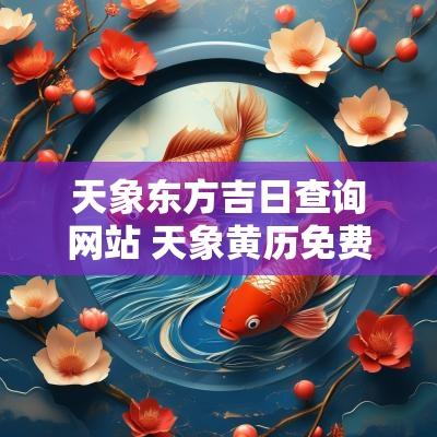 天象东方吉日查询网站 天象黄历免费