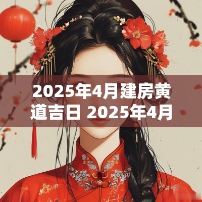 2025年4月建房黄道吉日 2025年4月结婚黄道吉日一览表