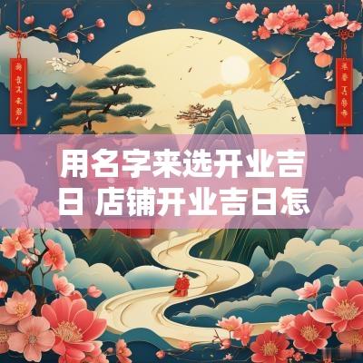 用名字来选开业吉日 店铺开业吉日怎么看