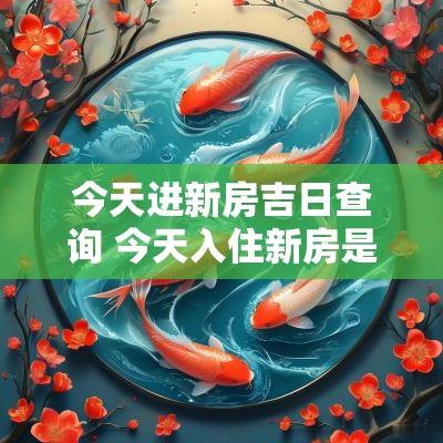 今天进新房吉日查询 今天入住新房是吉日吗