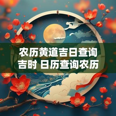 农历黄道吉日查询吉时 日历查询农历黄道吉日吉时