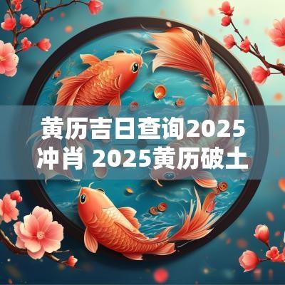 黄历吉日查询2025冲肖 2025黄历破土动工吉日