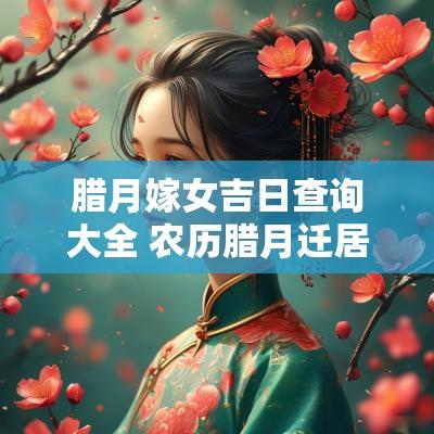 腊月嫁女吉日查询大全 农历腊月迁居吉日查询