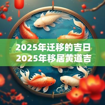 2025年迁移的吉日 2025年移居黄道吉日