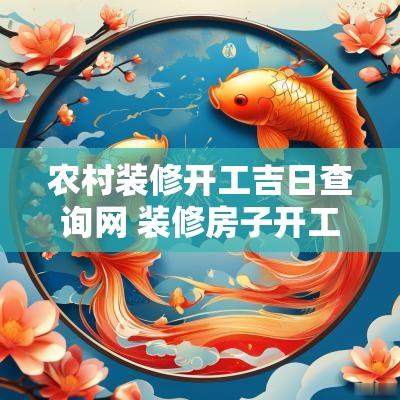 农村装修开工吉日查询网 装修房子开工吉日如何选