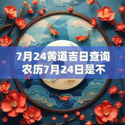 7月24黄道吉日查询 农历7月24日是不是黄道吉日