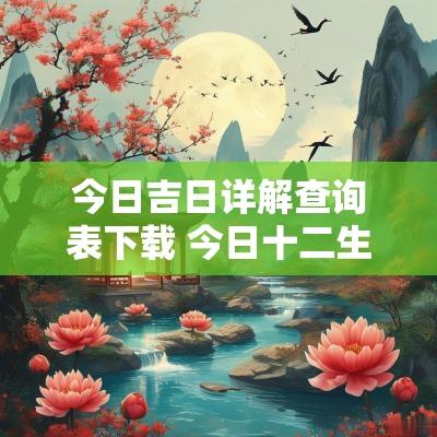 今日吉日详解查询表下载 今日十二生肖吉日一览表