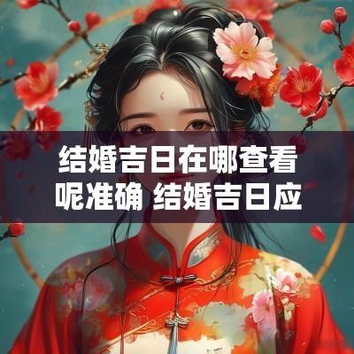 结婚吉日在哪查看呢准确 结婚吉日应该找谁看