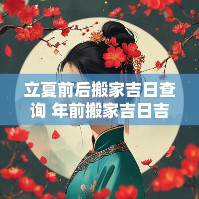 立夏前后搬家吉日查询 年前搬家吉日吉时表格图