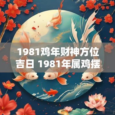 1981鸡年财神方位吉日 1981年属鸡摆放财神