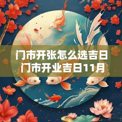 门市开张怎么选吉日 门市开业吉日11月到12月