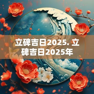 立碑吉日2025. 立碑吉日2025年