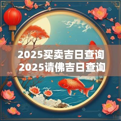 2025买卖吉日查询 2025请佛吉日查询