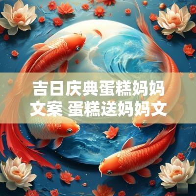 吉日庆典蛋糕妈妈文案 蛋糕送妈妈文案